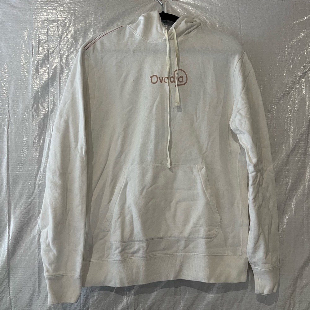Ovadia & Sons White Logo Cotton Sweatshirt Size Small